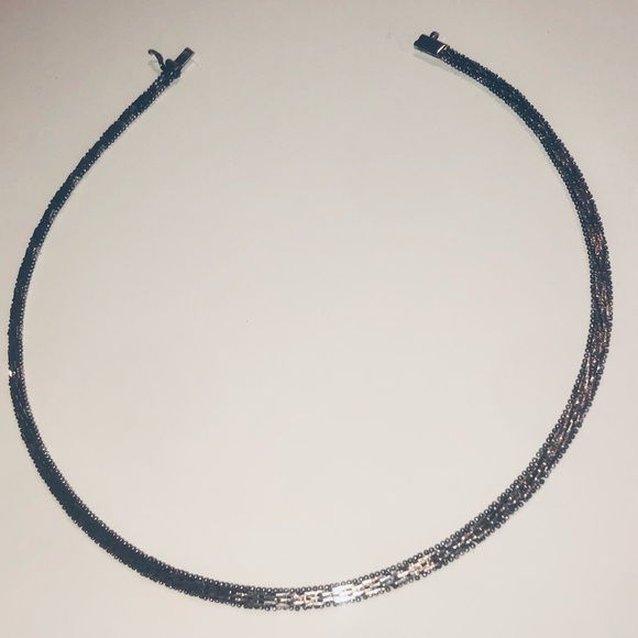 VTG Art Deco 800 Silver Mesh & Ball Bead Link Flat Laying Chain 16” / 17.9g - Picture 5 of 11